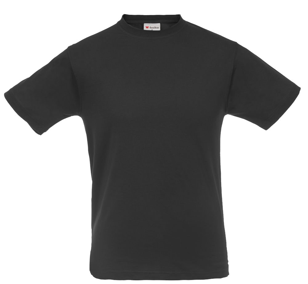 Черная футболка T-bolka для печати