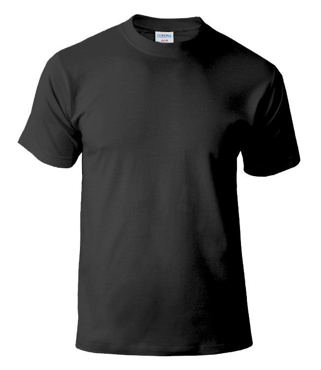 Черная футболка CORONA для печати