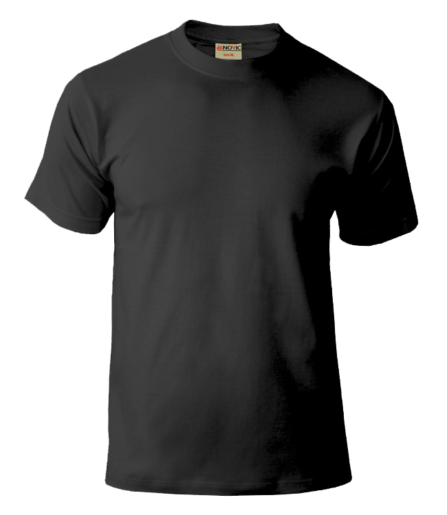 Черная футболка NOVIC для печати