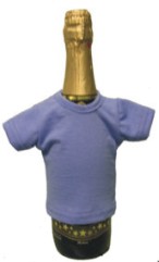 Мини-футболка на бутылку шампанского, голубой гиацинт