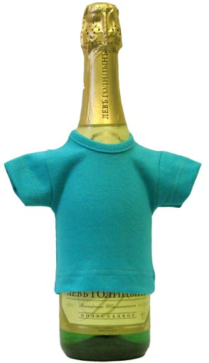 Мини-футболка на бутылку шампанского