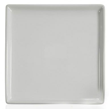 Тарелка под нанесение, керамика белая, квадрат 